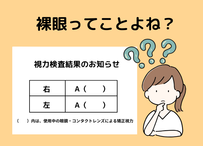 視力結果のお知らせ